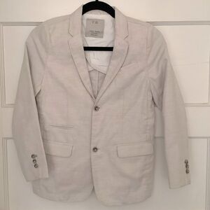 Zara Boys' Natural Linen Blend Suit Jacket, 10Y, like new